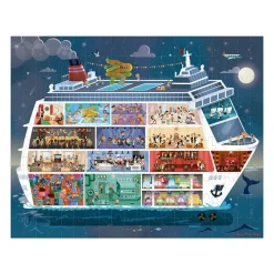 Janod 2 Puzzles Barco Crucero: 100 Y 200 Piezas Hot