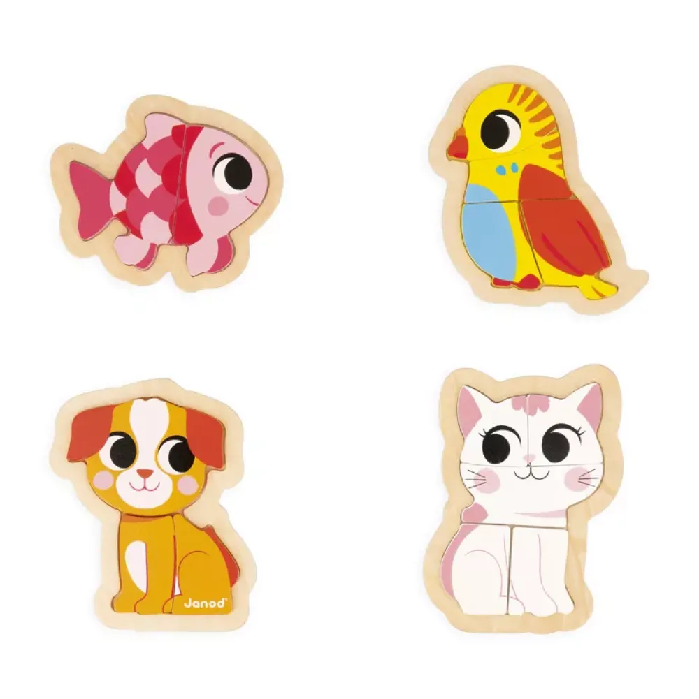 Janod 4 Puzzles Evolutivos: Animales De Compania Best Sale