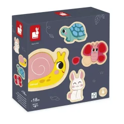 Janod 4 Puzzles Evolutivos: Jardin Flash Sale