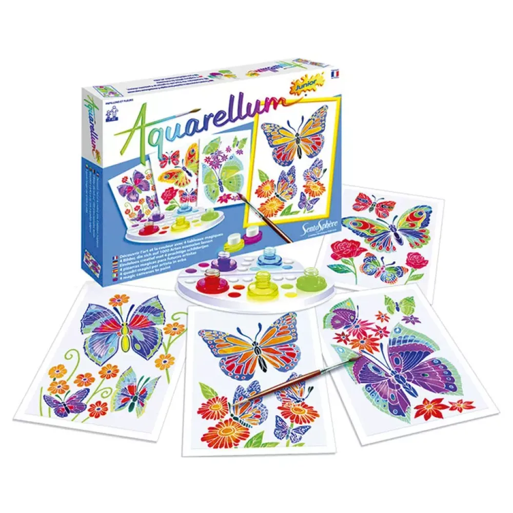 SentoSphère Aquarellum Junior Mariposas Y Flores Best Sale