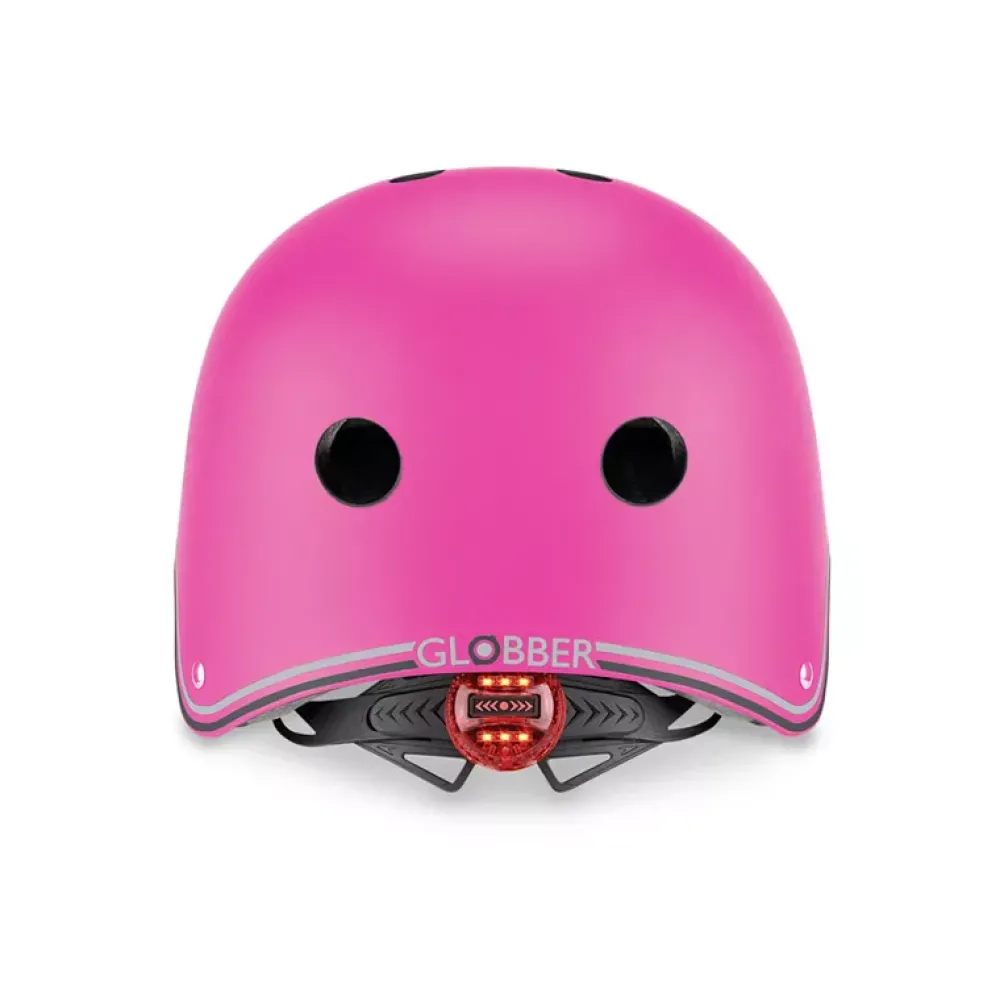 Globber Casco Junior Con Luces Rosa Best