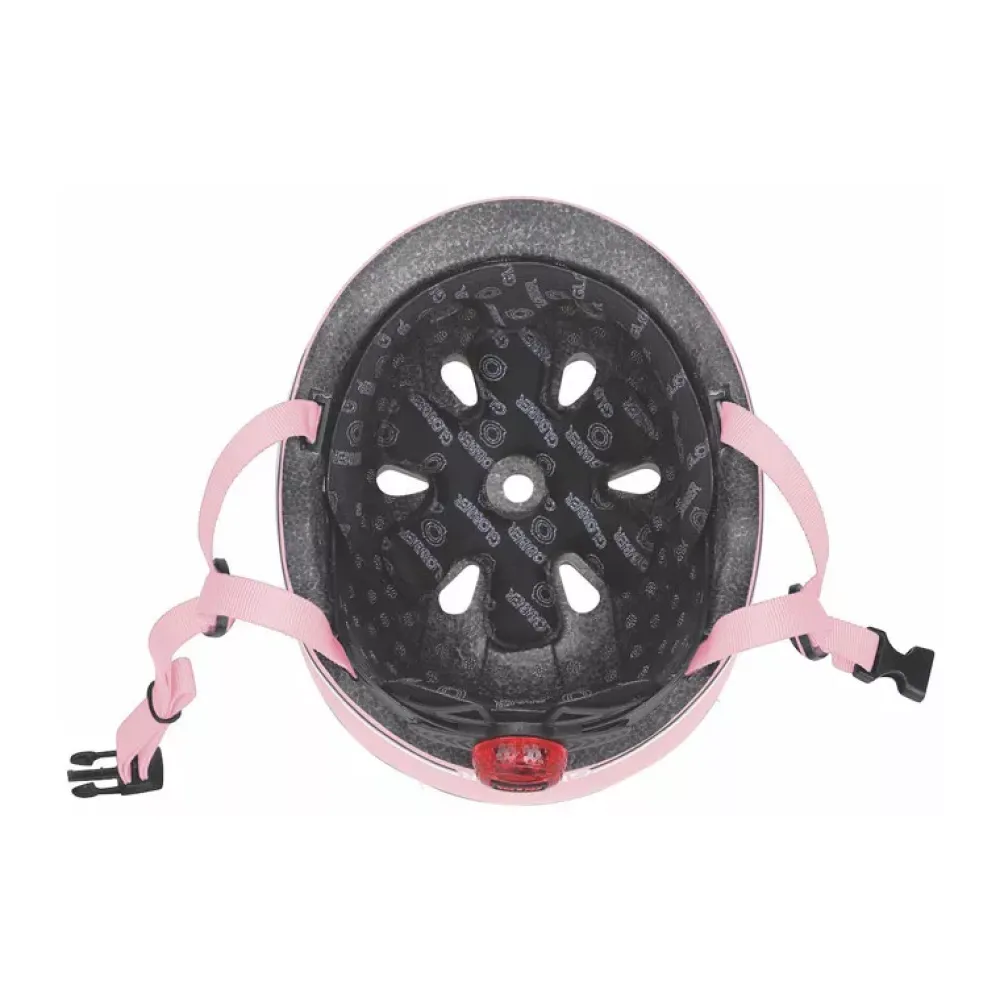 Globber Casco Pequeno Con Luces Rosa Pastel Hot