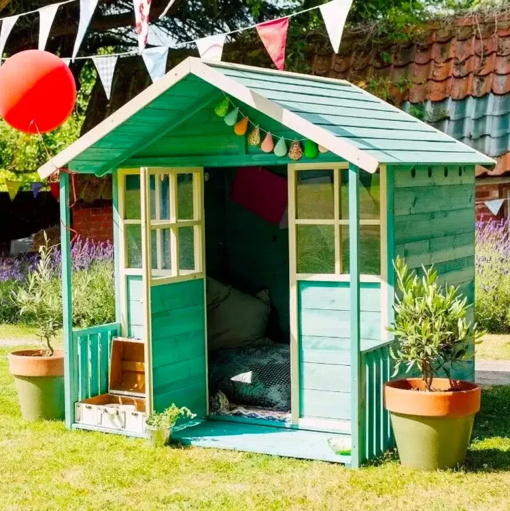 Plum Casita De Madera Para Jardin Azul Teal Best Sale