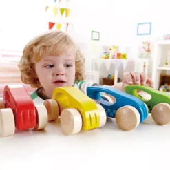 Hape Coche De Madera Azul Flash Sale