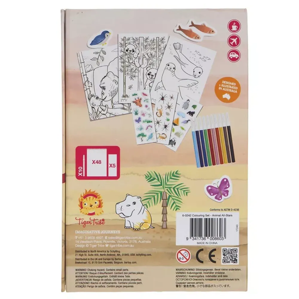 Tiger Tribe Colouring Set: Animales Best