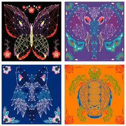 Janod Hilos Tensados: 5 Cuadros De Animales Store