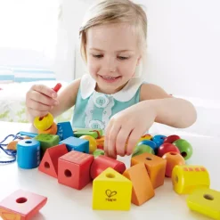 Hape Juego De Ensartar Formas Y Colores New