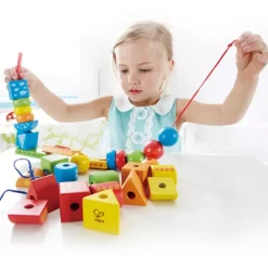 Hape Juego De Ensartar Formas Y Colores New