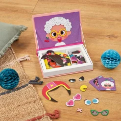 Janod Magnetibook Crazy Girl Faces Outlet