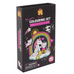 Tiger Tribe Neon Colouring Set: Unicornios Y Amigos Flash Sale
