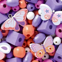 Djeco Perlas De Madera: Mariposas Hot