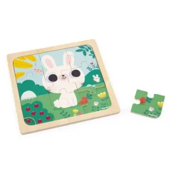 Janod Puzzle De Madera: Conejo Blanco Sale