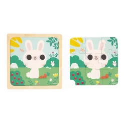 Janod Puzzle De Madera: Conejo Blanco Sale