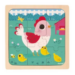 Janod Puzzle De Madera: Gallina Henriette Outlet