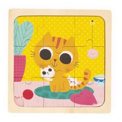 Janod Puzzle De Madera: Gato Peanut Store