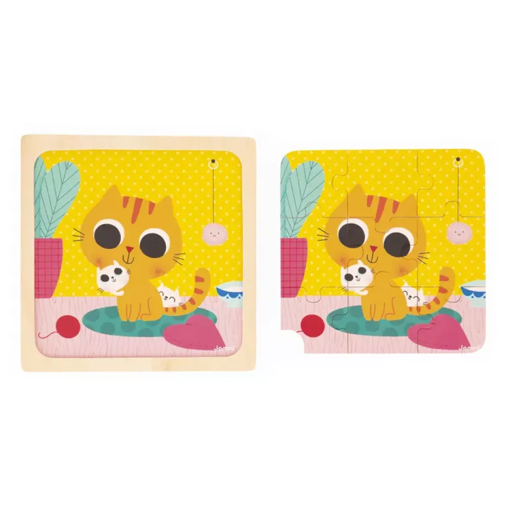 Janod Puzzle De Madera: Gato Peanut Store