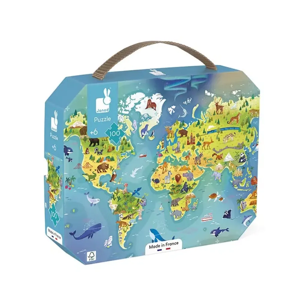 Janod Puzzle Del Mundo: 100 Piezas Best