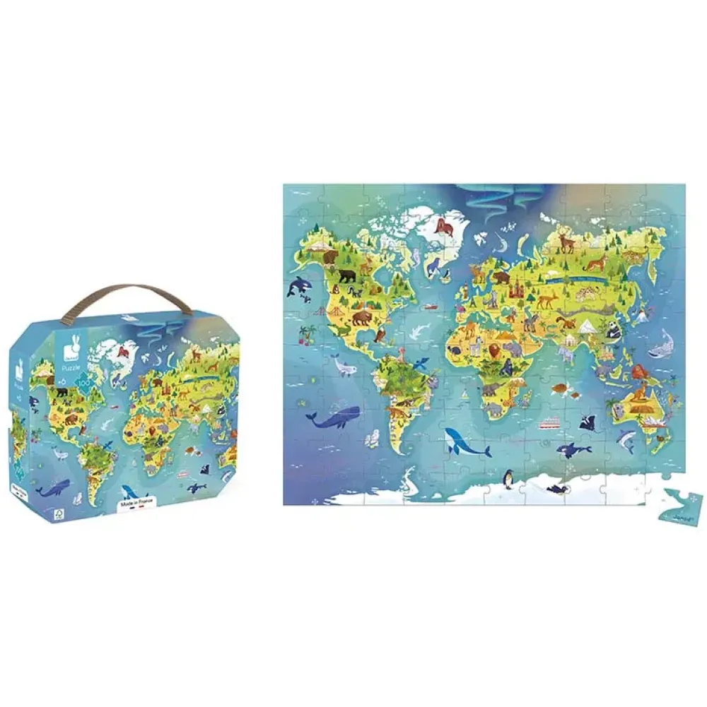 Janod Puzzle Del Mundo: 100 Piezas Best