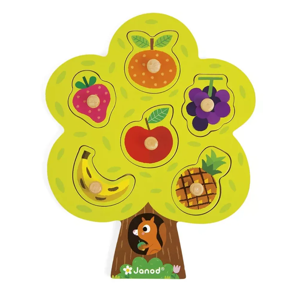 Janod Puzzle Encajable Con Pomo: Arbol Goloso Cheap