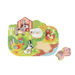 Janod Puzzle Encajable Con Pomo: La Granja Outlet