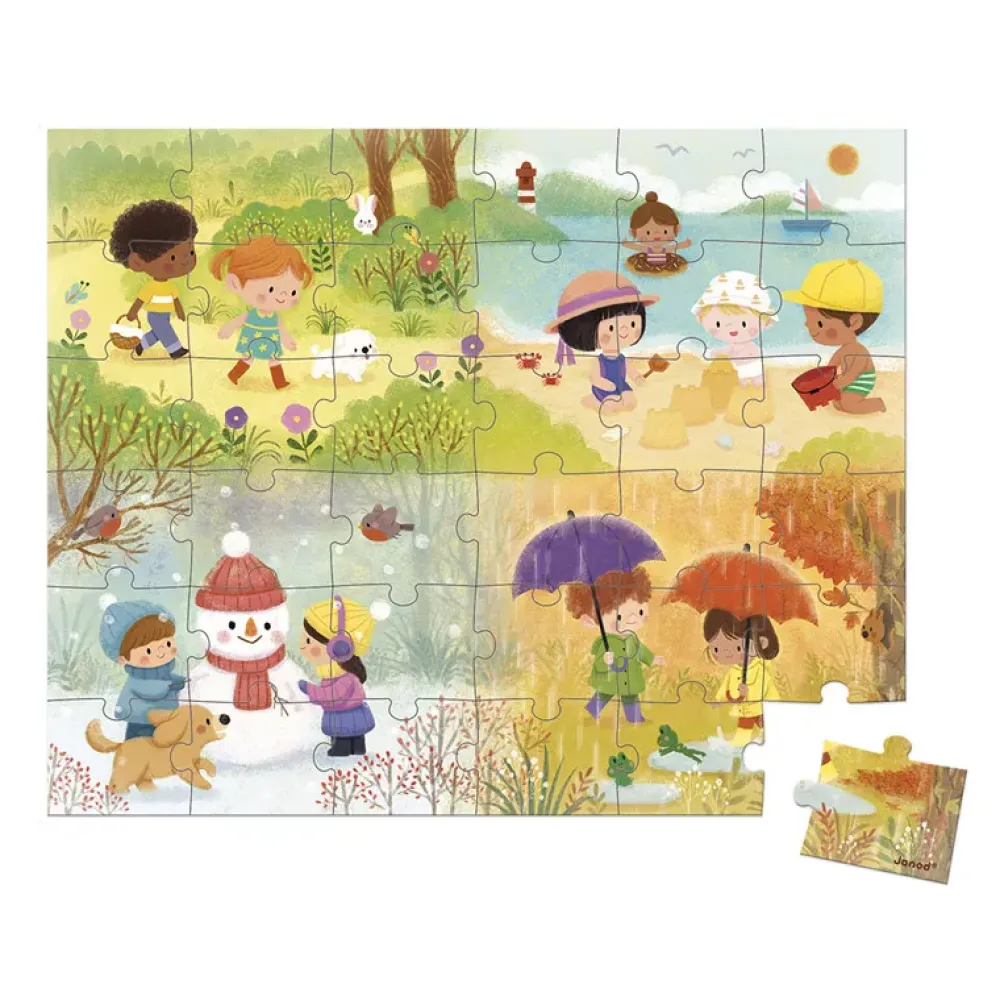 Janod Puzzle Las Estaciones: 36 Piezas Fashion