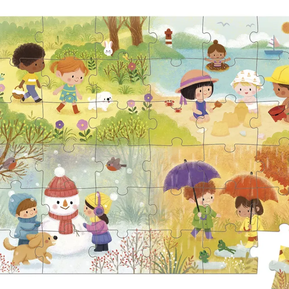 Janod Puzzle Las Estaciones: 36 Piezas Fashion