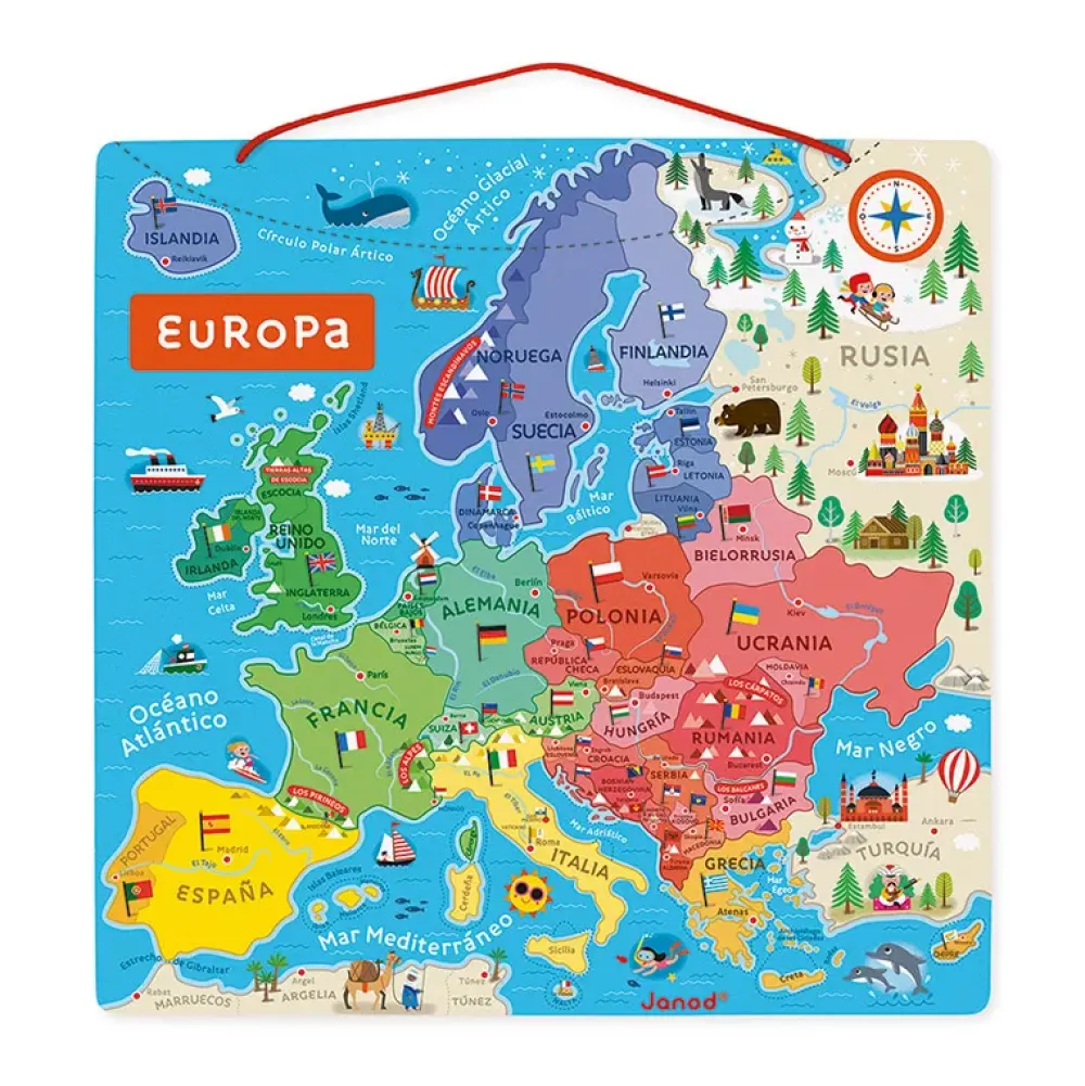 Janod Puzzle Magnetico Europa Fashion