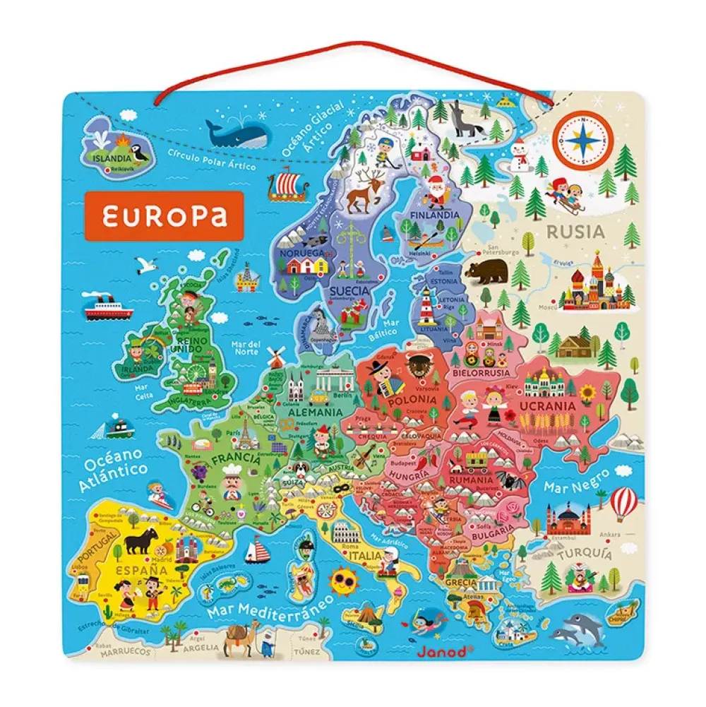 Janod Puzzle Magnetico Europa Fashion