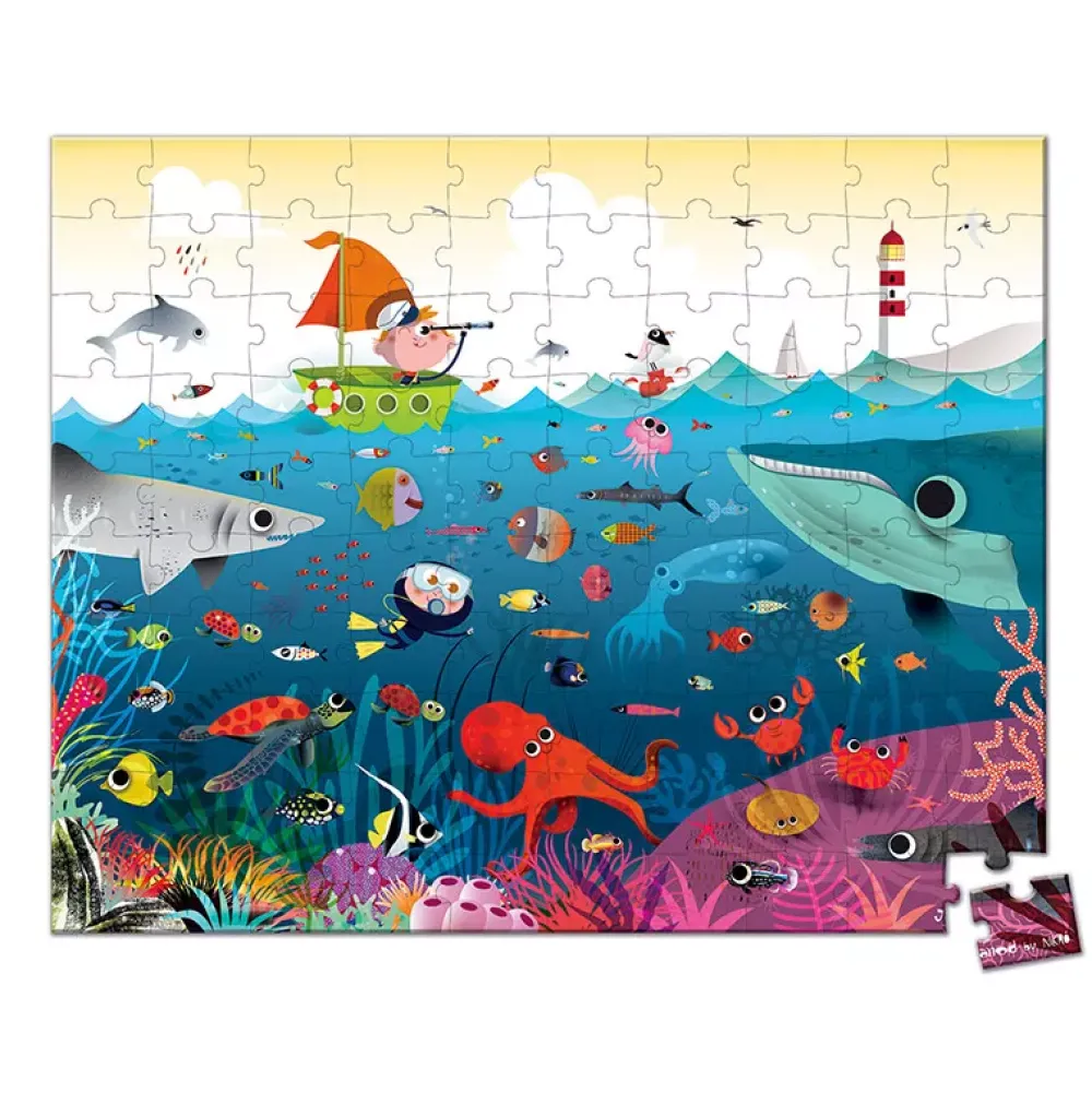 Janod Puzzle Mundo Submarino: 100 Piezas Hot