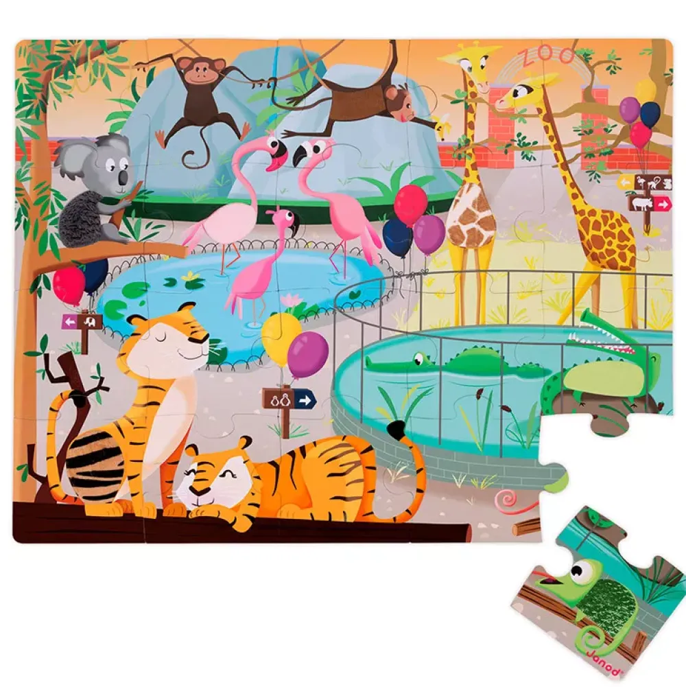 Janod Puzzle Tactil Gigante En El Zoo: 20 Piezas Best Sale