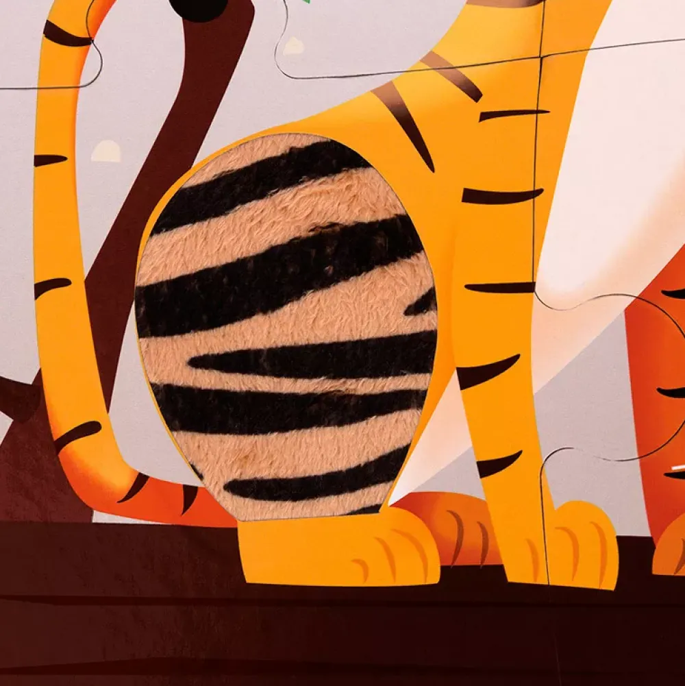 Janod Puzzle Tactil Gigante En El Zoo: 20 Piezas Best Sale