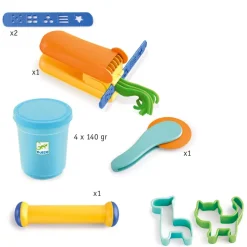 Djeco Set De Plastilina Con Accesorios Colores Pastel Shop
