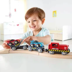 Hape Tren Transportador De Coches De Carreras Sale