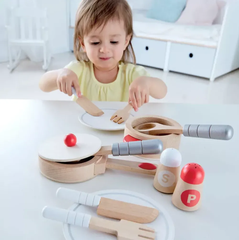 Hape Utensilios De Madera Para Cocinita Flash Sale
