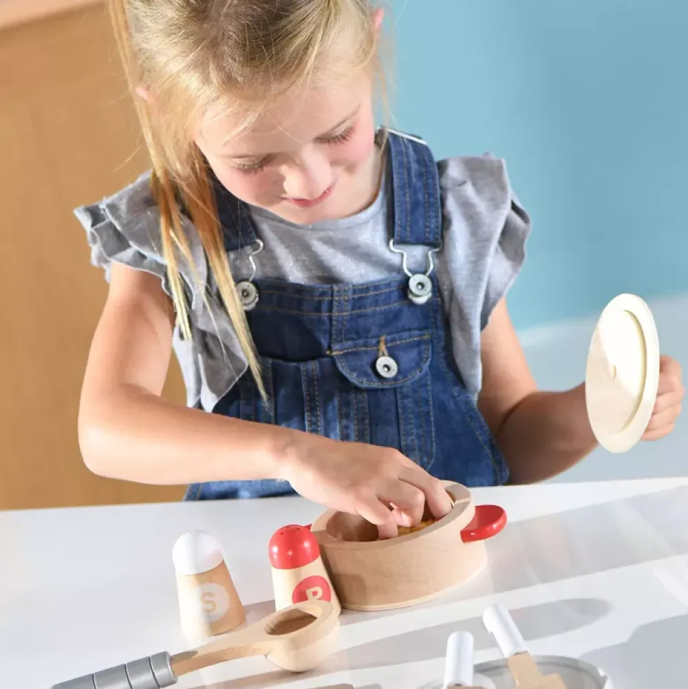 Hape Utensilios De Madera Para Cocinita Flash Sale